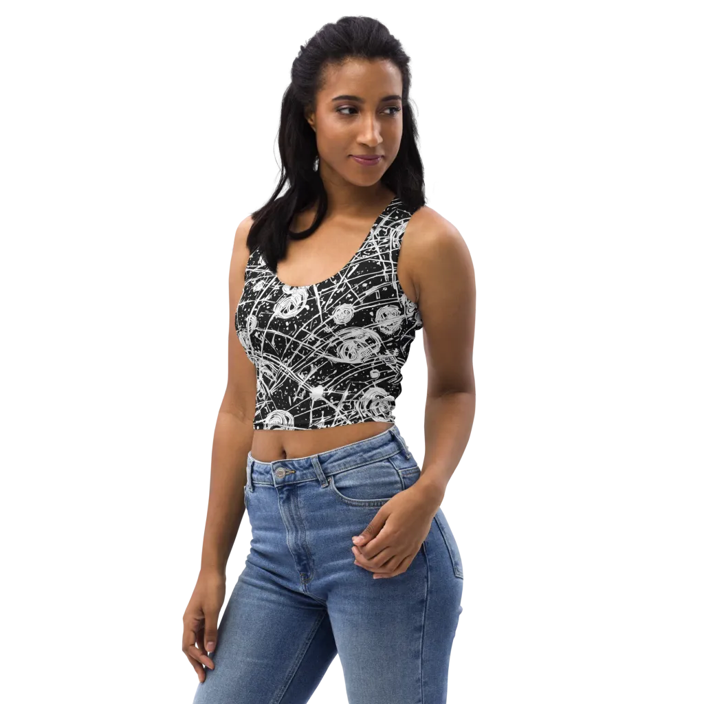 Blackwire Bloom on Crop Top — Left Front