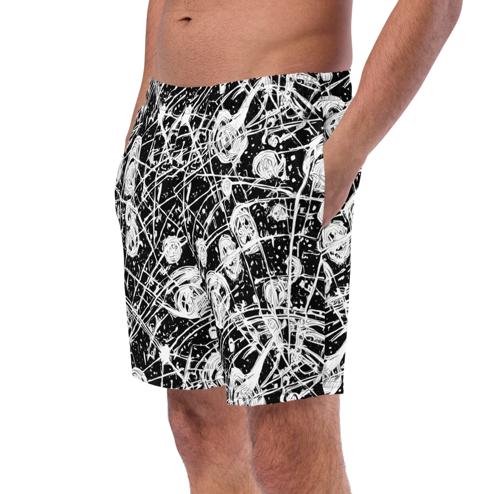 Blackwire Bloom on Swim Trunks — Left Front