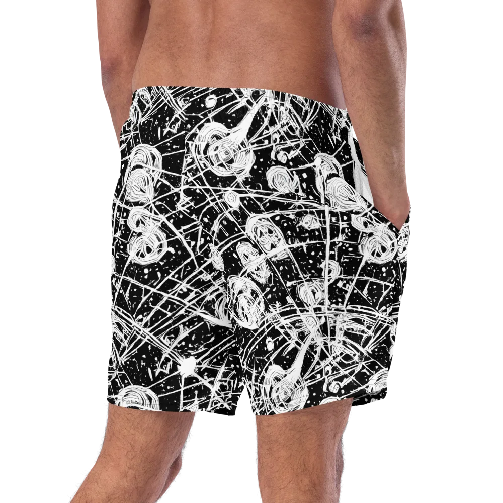 Blackwire Bloom on Swim Trunks — Right Back