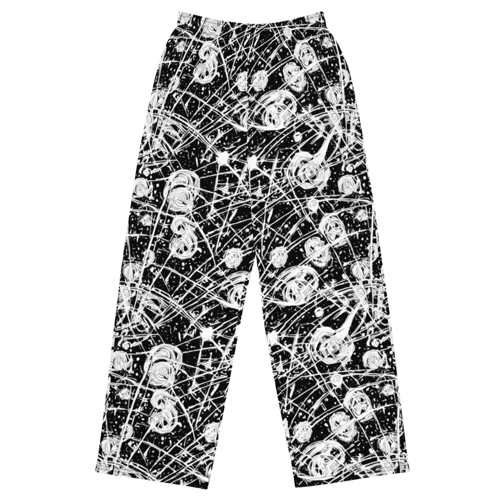 Blackwire Bloom on Wide-Leg Pants — Front