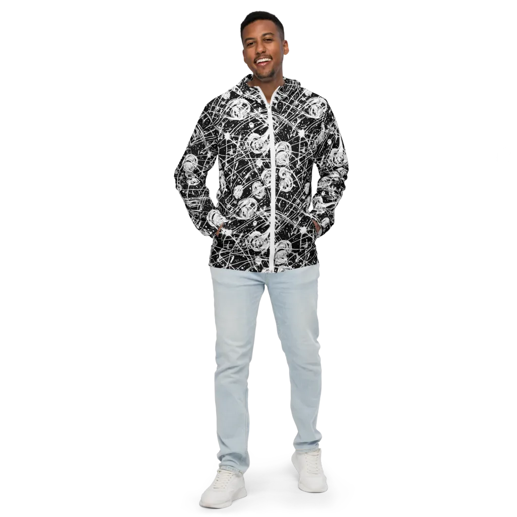 Blackwire Bloom on Men's Windbreaker — Front