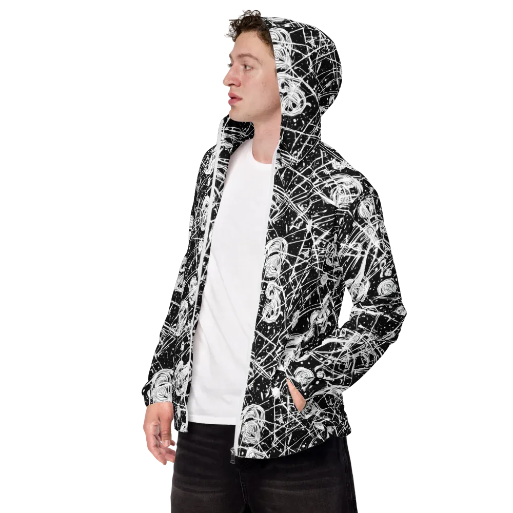 Blackwire Bloom on Men's Windbreaker — Left Front
