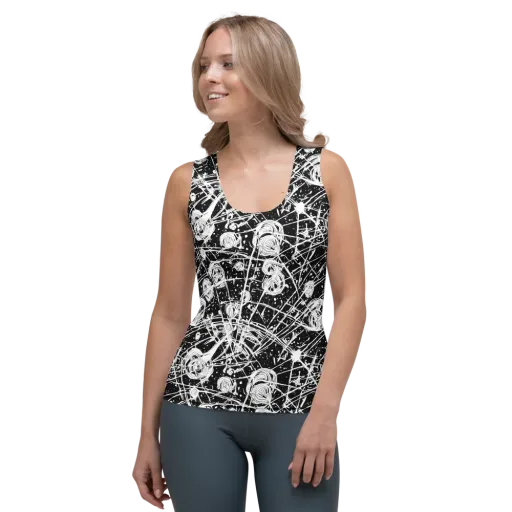 Blackwire Bloom on a Women's Tank Top