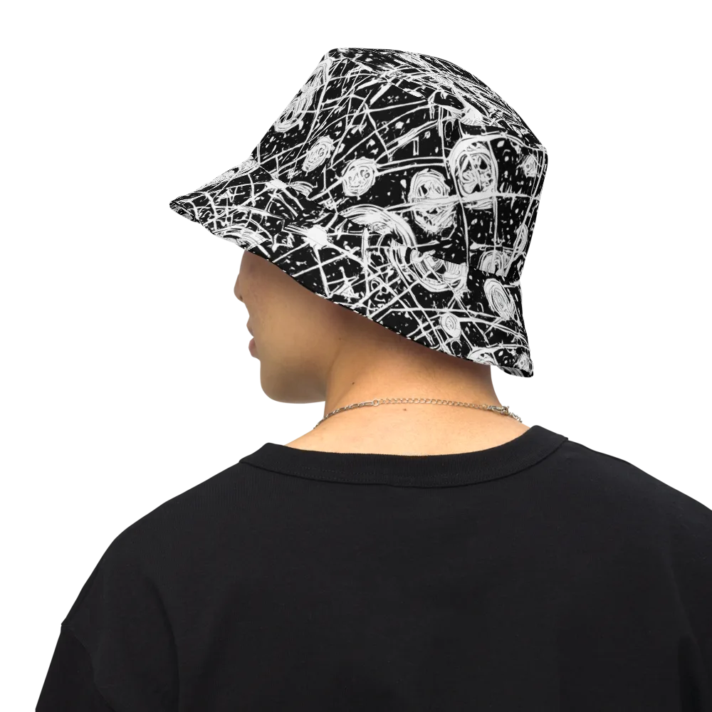 Blackwire Bloom on Reversible Bucket Hat — Back Inside