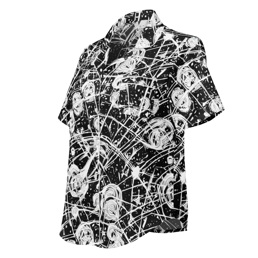 Blackwire Bloom on Women's Short Sleeve Pajama Top — Left Front