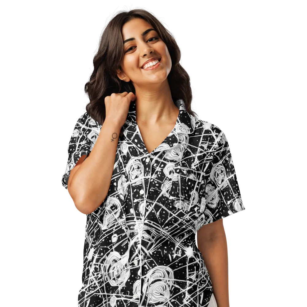 Blackwire Bloom on Women's Short Sleeve Pajama Top — Front