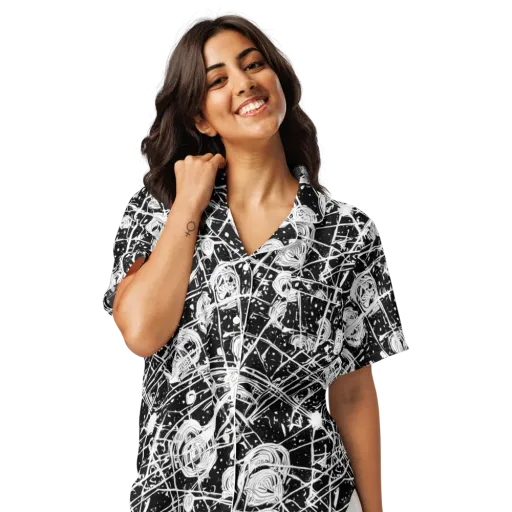 Blackwire Bloom on a Women's Short Sleeve Pajama Top