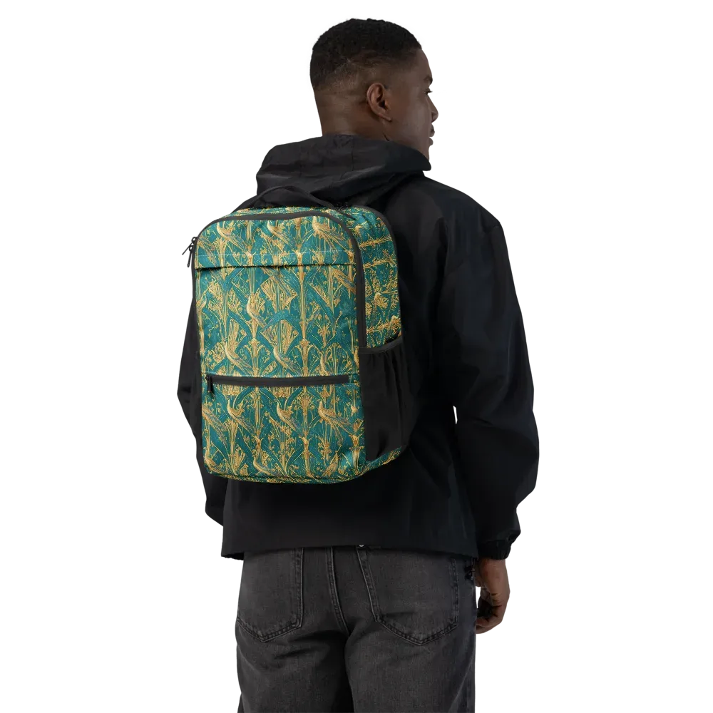 Peacock Arabesque on Utility Backpack — Back