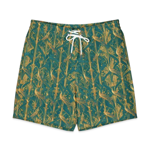 Peacock Arabesque on a Men's Board Shorts