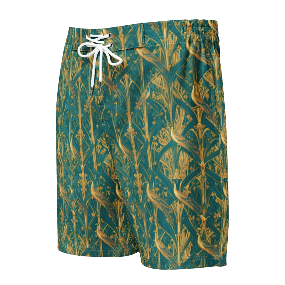 Peacock Arabesque on Men's Board Shorts — Front