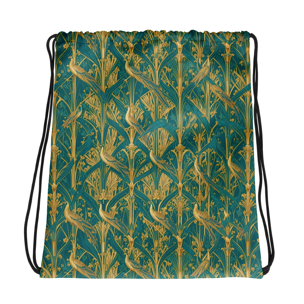 Peacock Arabesque on Drawstring Bag — Photo