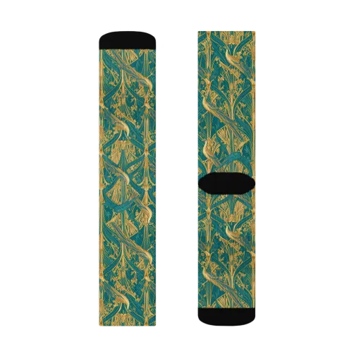 Peacock Arabesque on a Socks