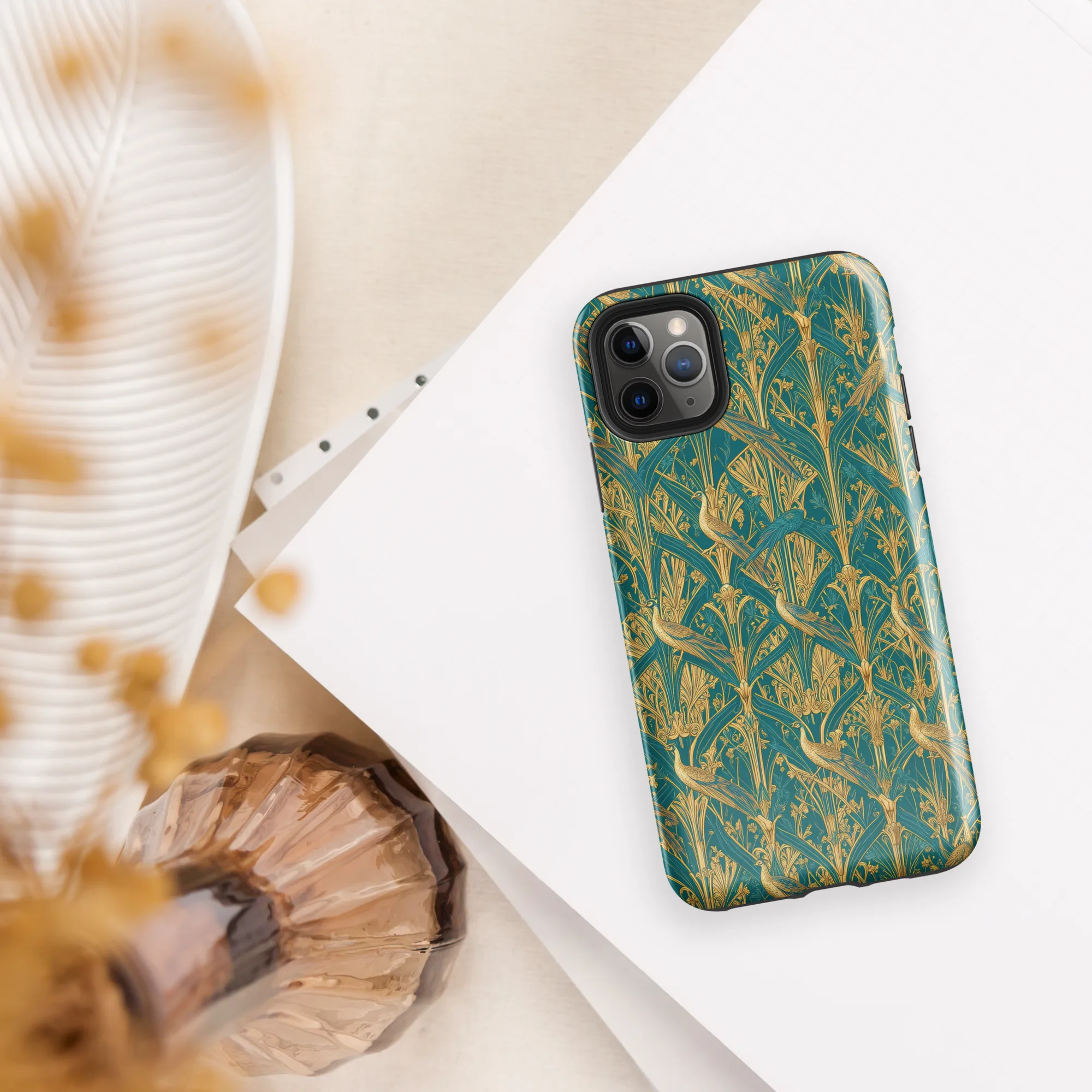 Peacock Arabesque on Tough Case for iPhone® — Front