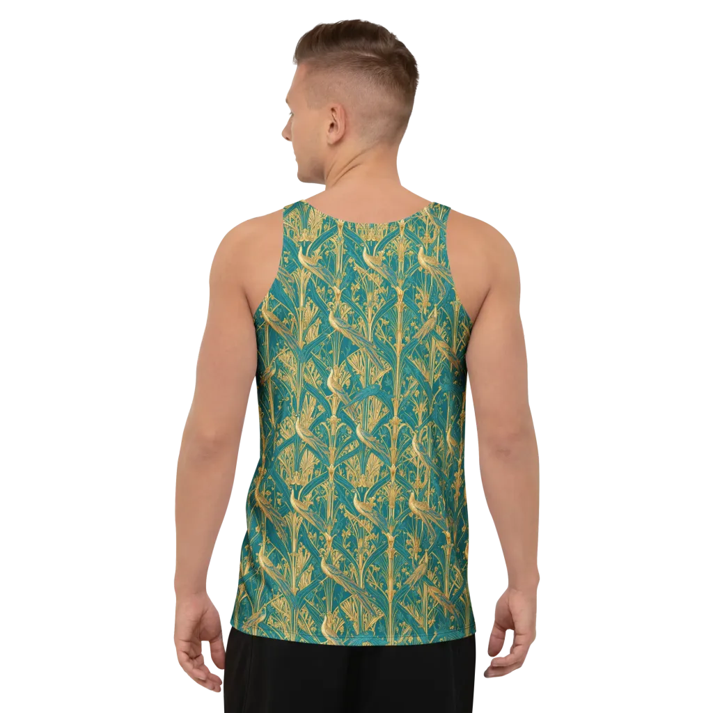 Peacock Arabesque on Men's Tank Top — Back