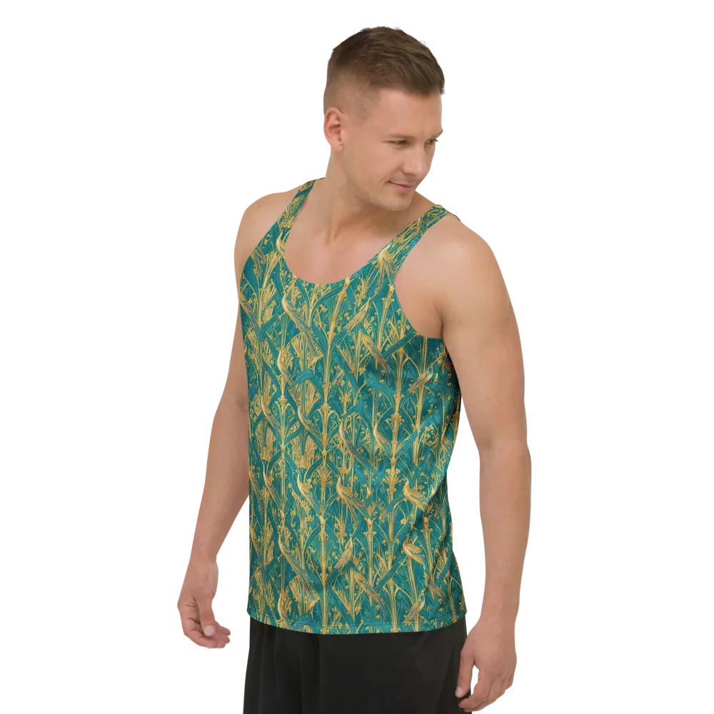 Peacock Arabesque on Men's Tank Top — Left Front