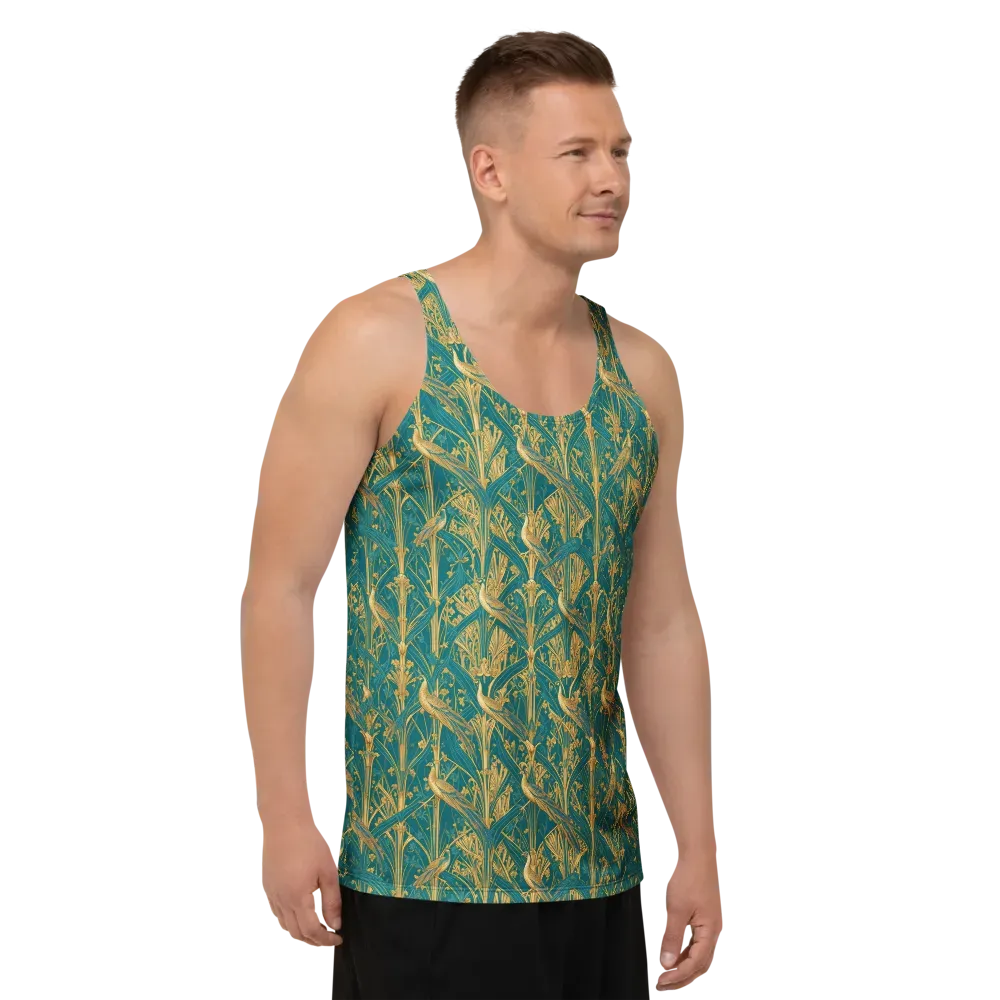 Peacock Arabesque on Men's Tank Top — Right Front