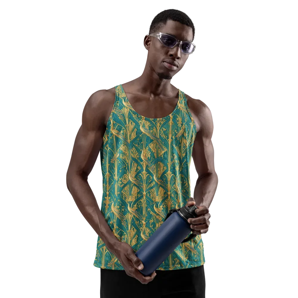 Peacock Arabesque on Men's Tank Top — Front