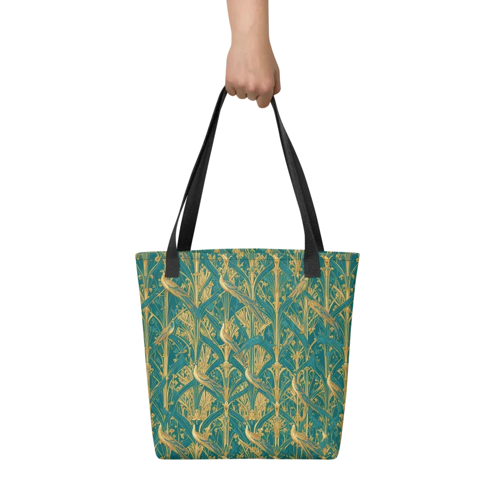 Peacock Arabesque on Tote Bag — Front