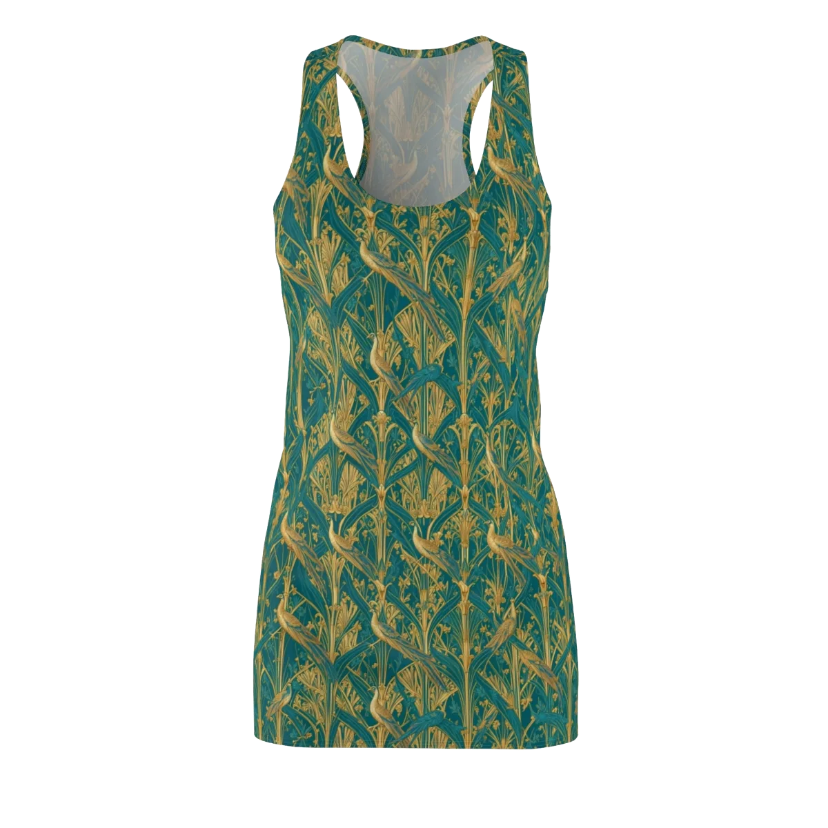 Peacock Arabesque on Racerback Dress — Front