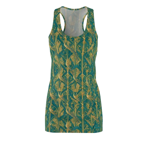 Peacock Arabesque on a Racerback Dress