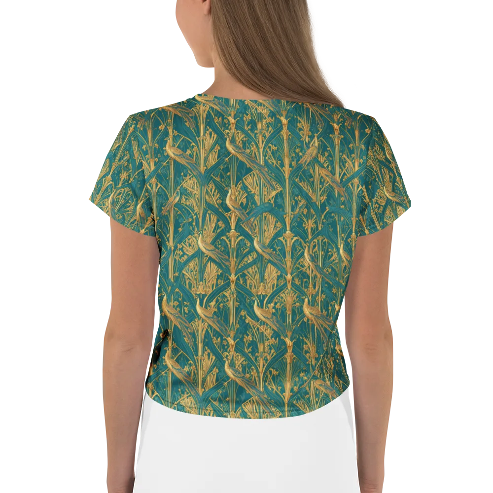 Peacock Arabesque on Crop Tee — Back