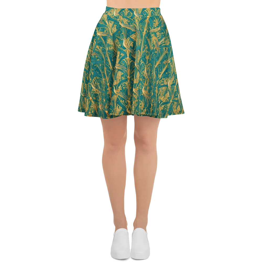 Peacock Arabesque on Skater Skirt — Front