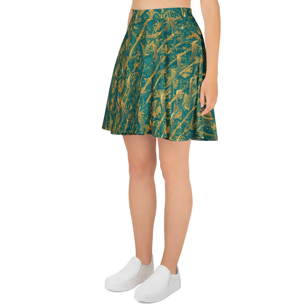 Peacock Arabesque on Skater Skirt — Left