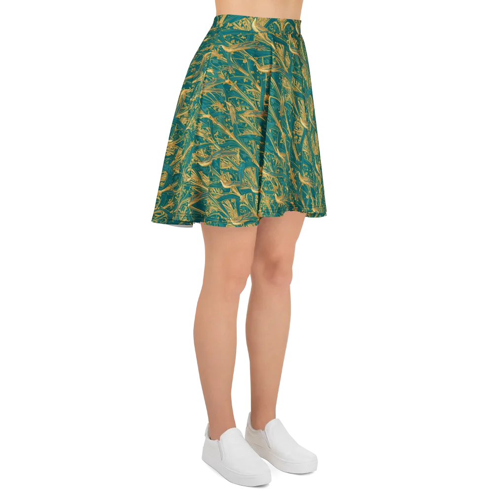 Peacock Arabesque on Skater Skirt — Right