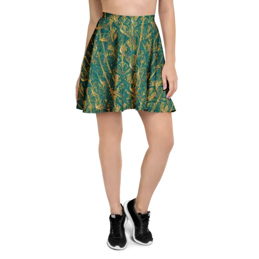 Peacock Arabesque on a Skater Skirt