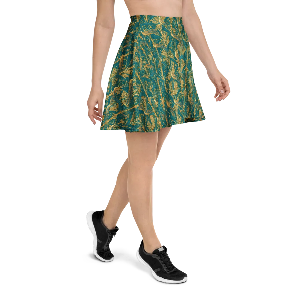 Peacock Arabesque on Skater Skirt — Right