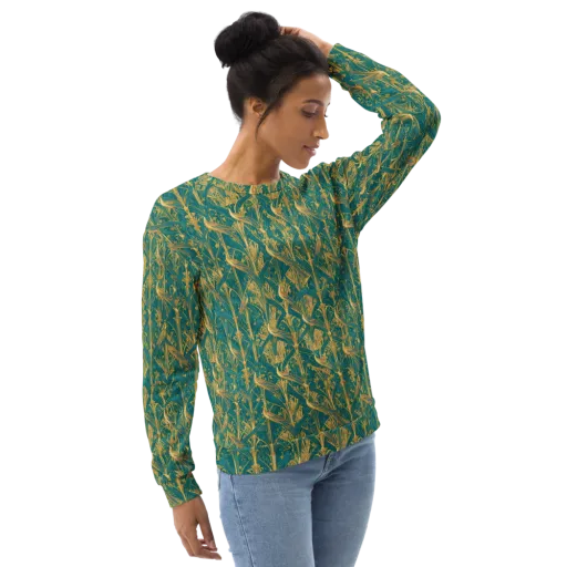 Peacock Arabesque on a Sweatshirt