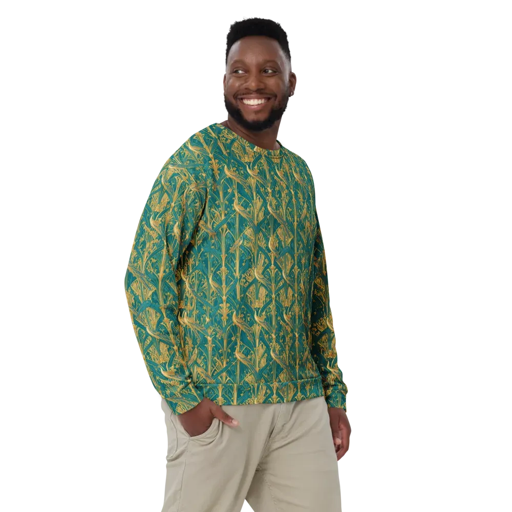 Peacock Arabesque on Sweatshirt — Front