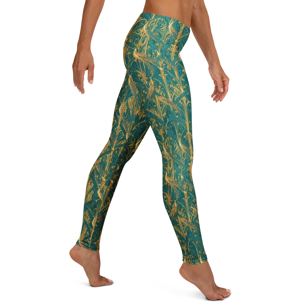 Peacock Arabesque on Leggings — Right