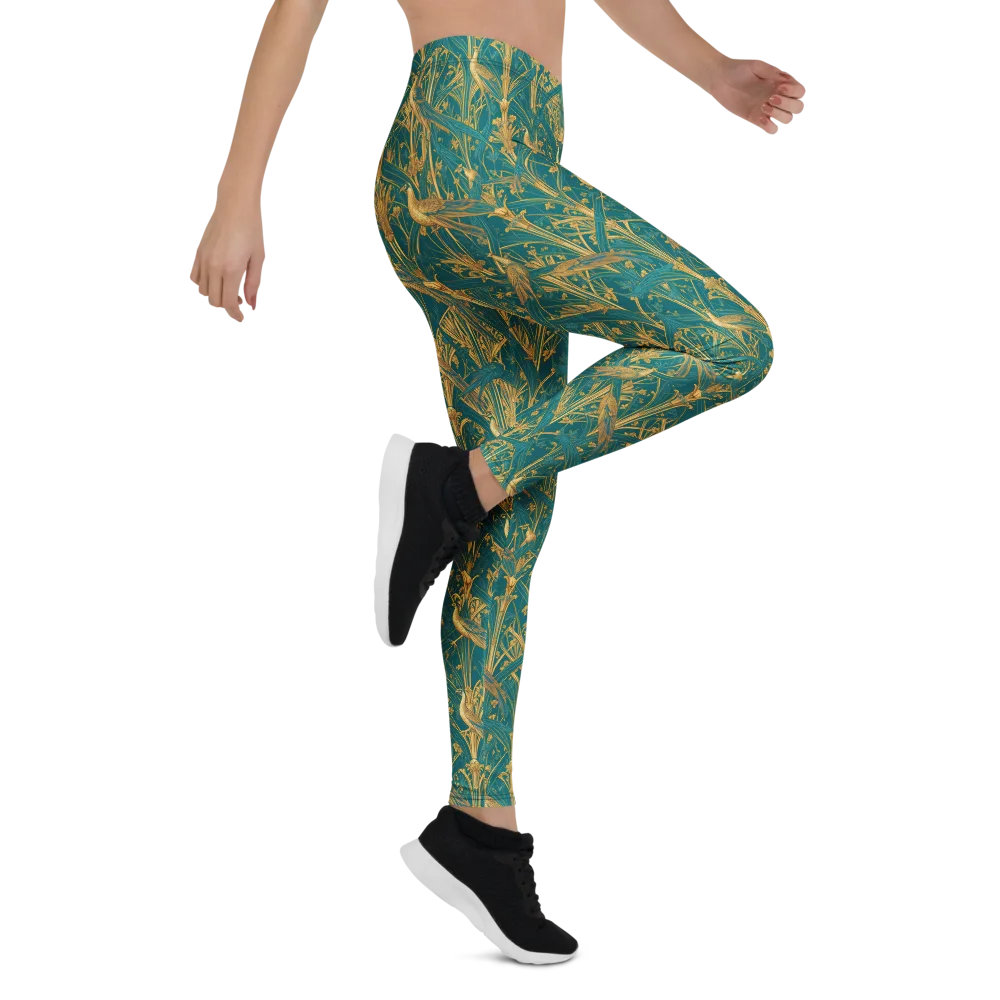 Peacock Arabesque on Leggings — Right