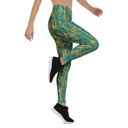 Peacock Arabesque on a Leggings