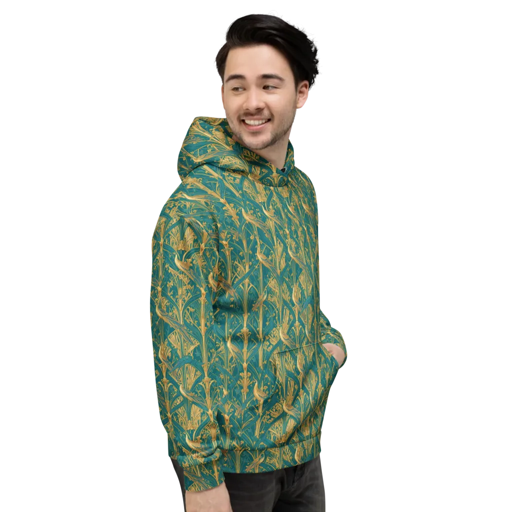 Peacock Arabesque on Hoodie — Right