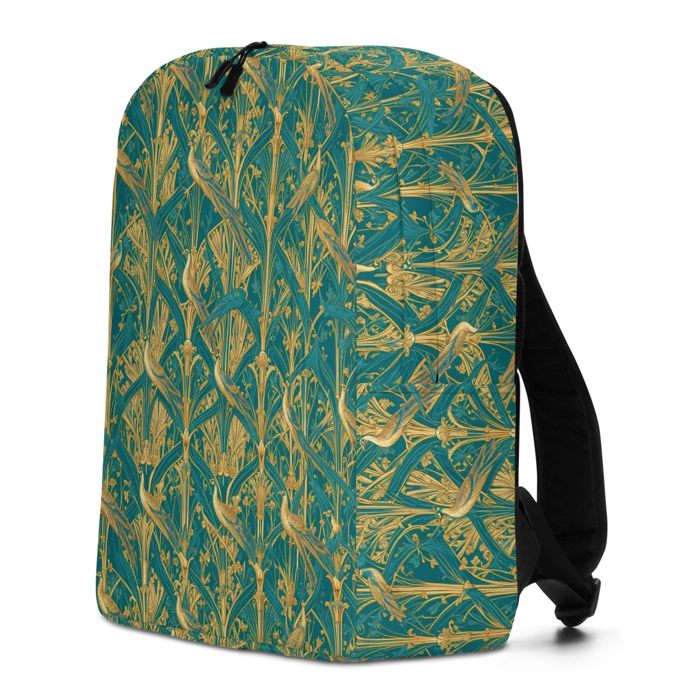 Peacock Arabesque on Minimalist Backpack — Left