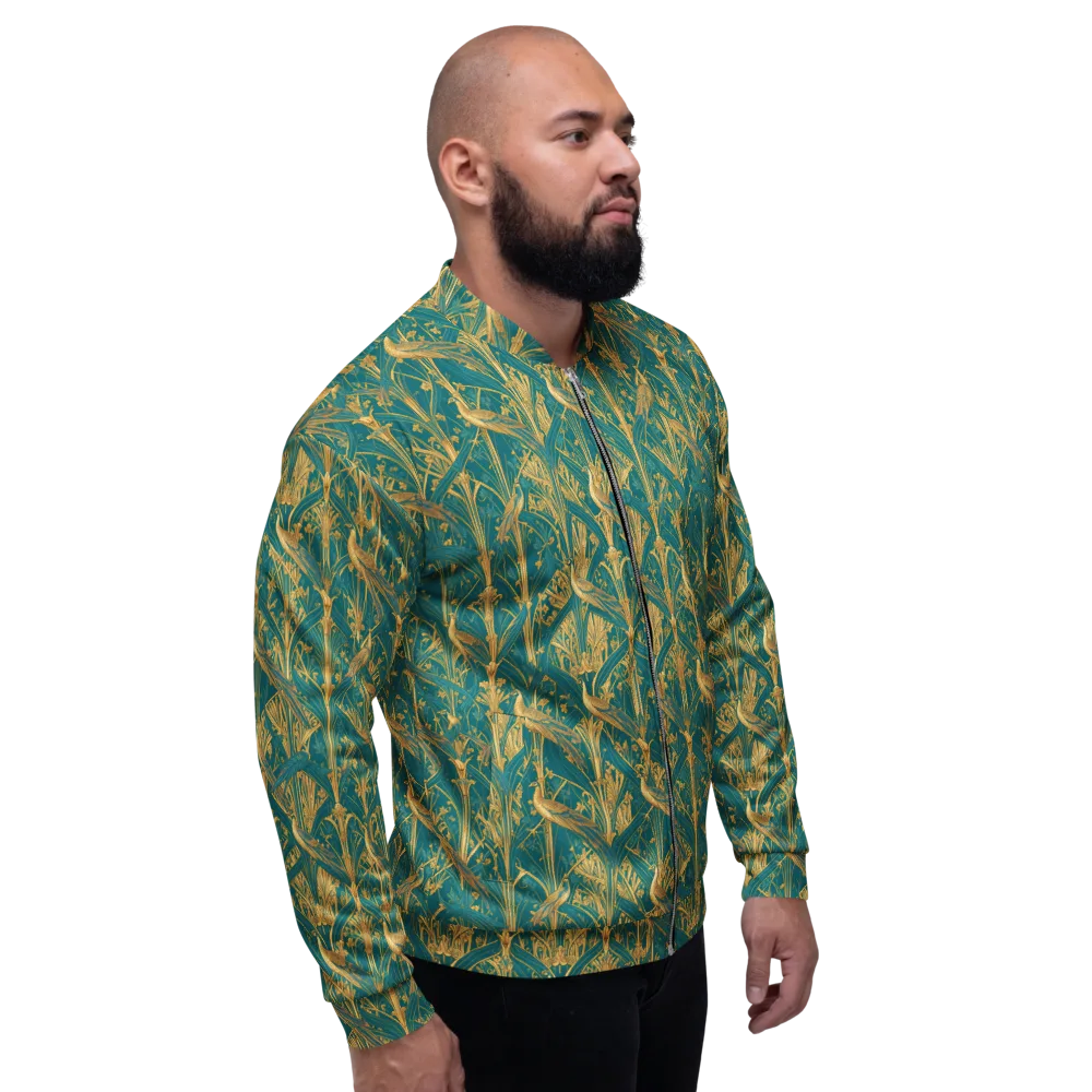 Peacock Arabesque on Bomber Jacket — Right