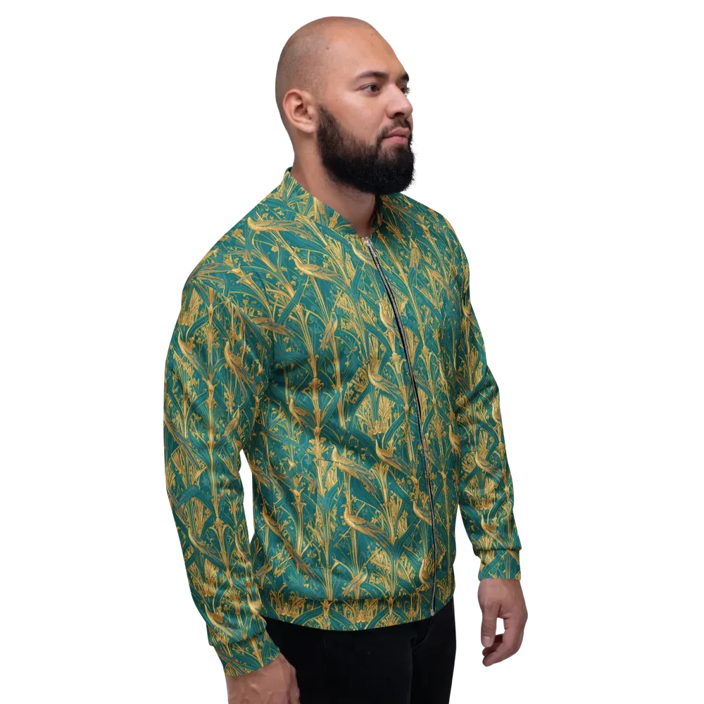 Peacock Arabesque on Bomber Jacket — Right