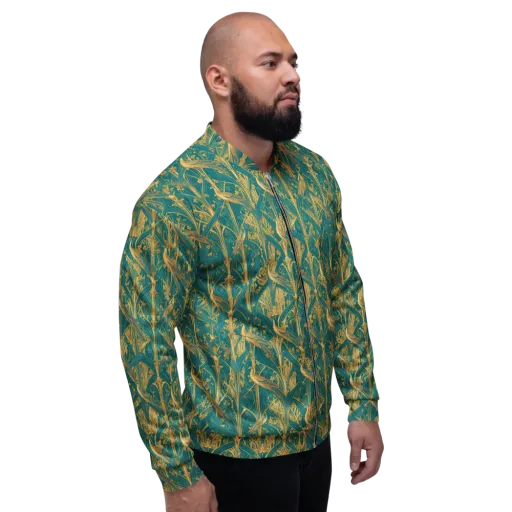 Peacock Arabesque on a Bomber Jacket