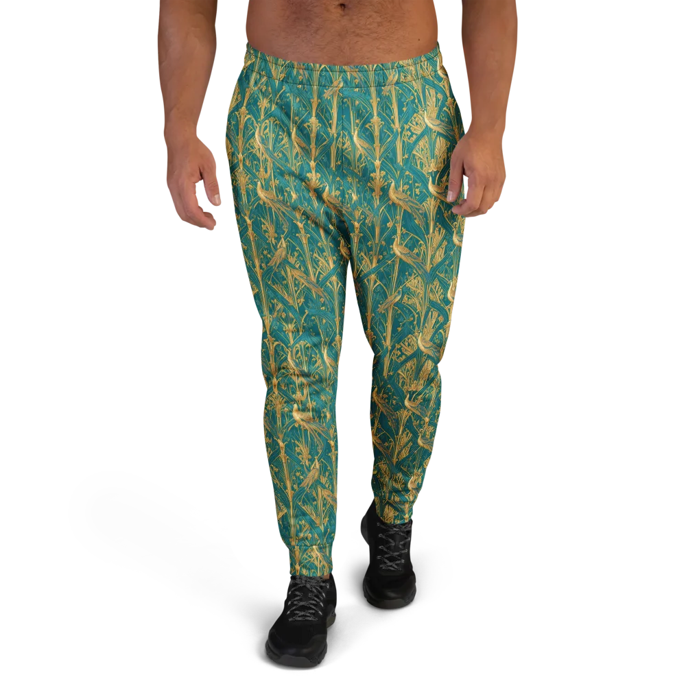 Peacock Arabesque on Men's Joggers — Front