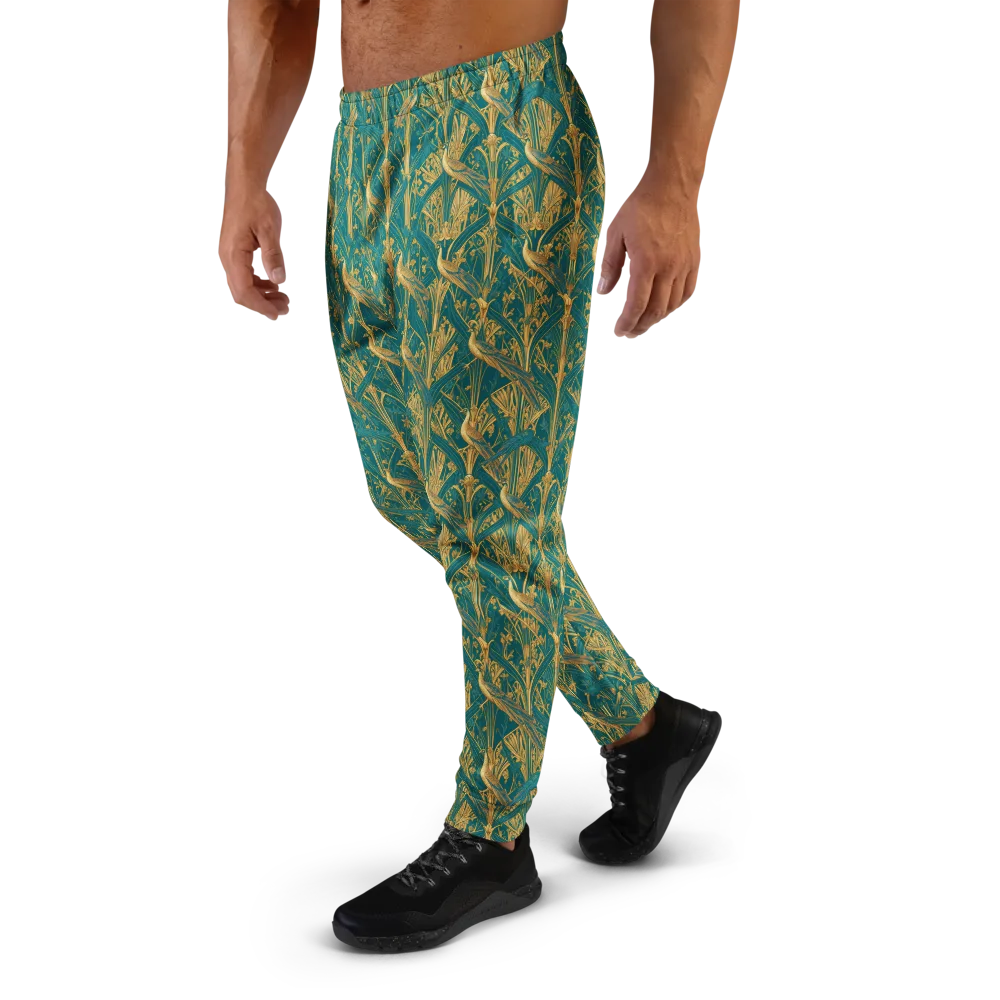 Peacock Arabesque on Men's Joggers — Left