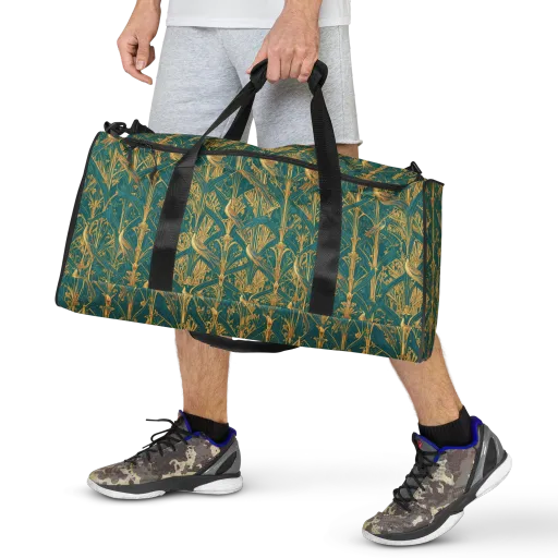Peacock Arabesque on a Duffle Bag