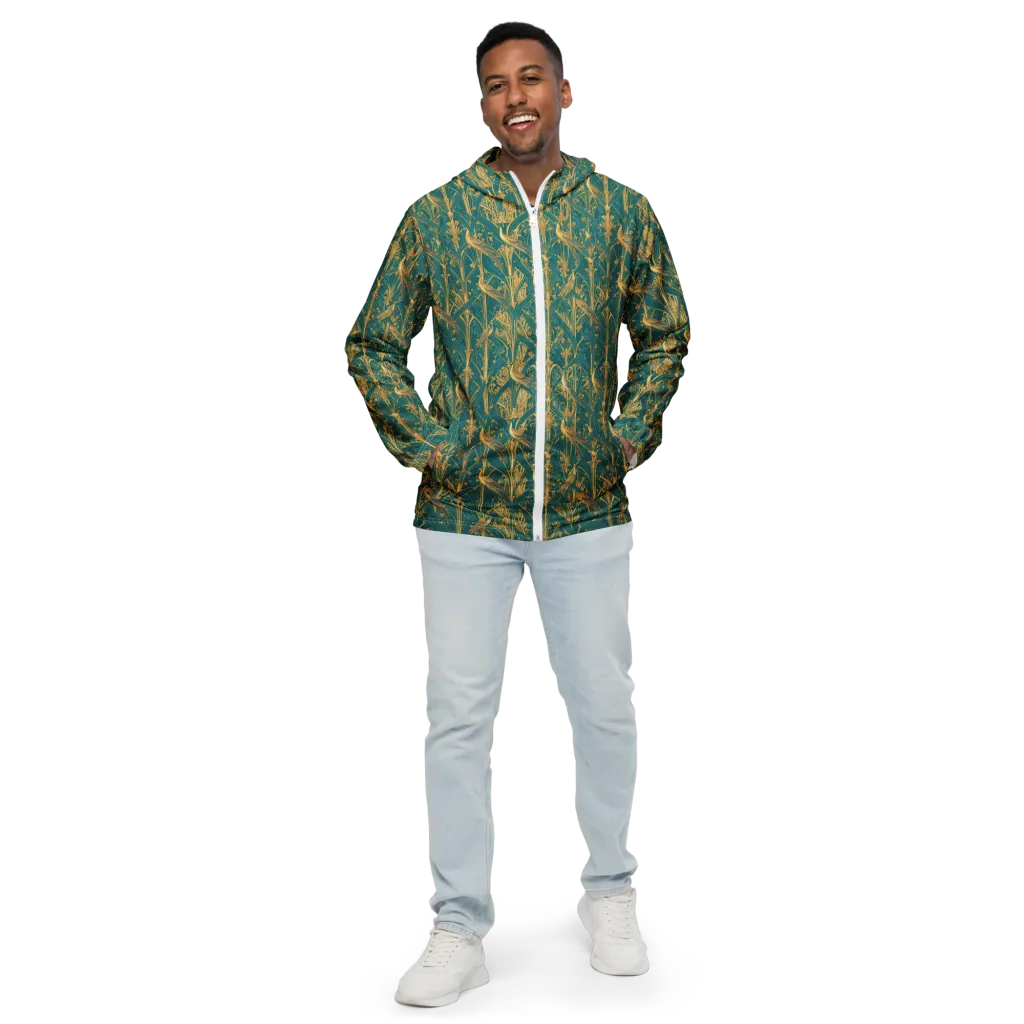 Peacock Arabesque on Men's Windbreaker — Front
