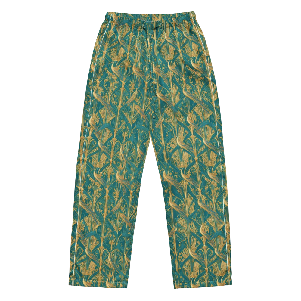 Peacock Arabesque on Women's Pajama Pants — Front