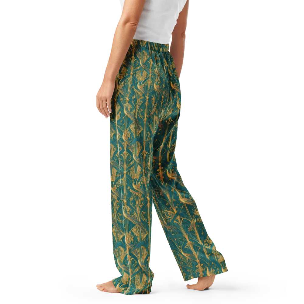 Peacock Arabesque on Women's Pajama Pants — Left