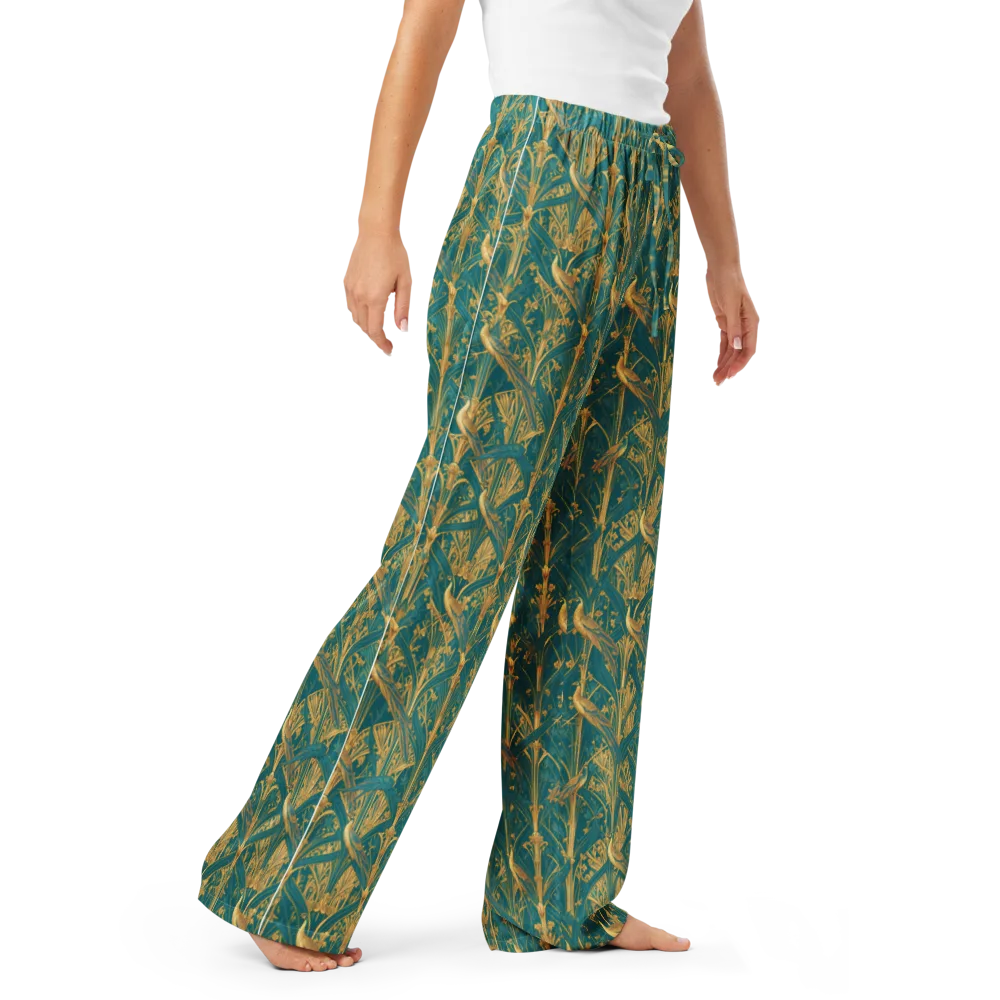 Peacock Arabesque on Women's Pajama Pants — Right Front