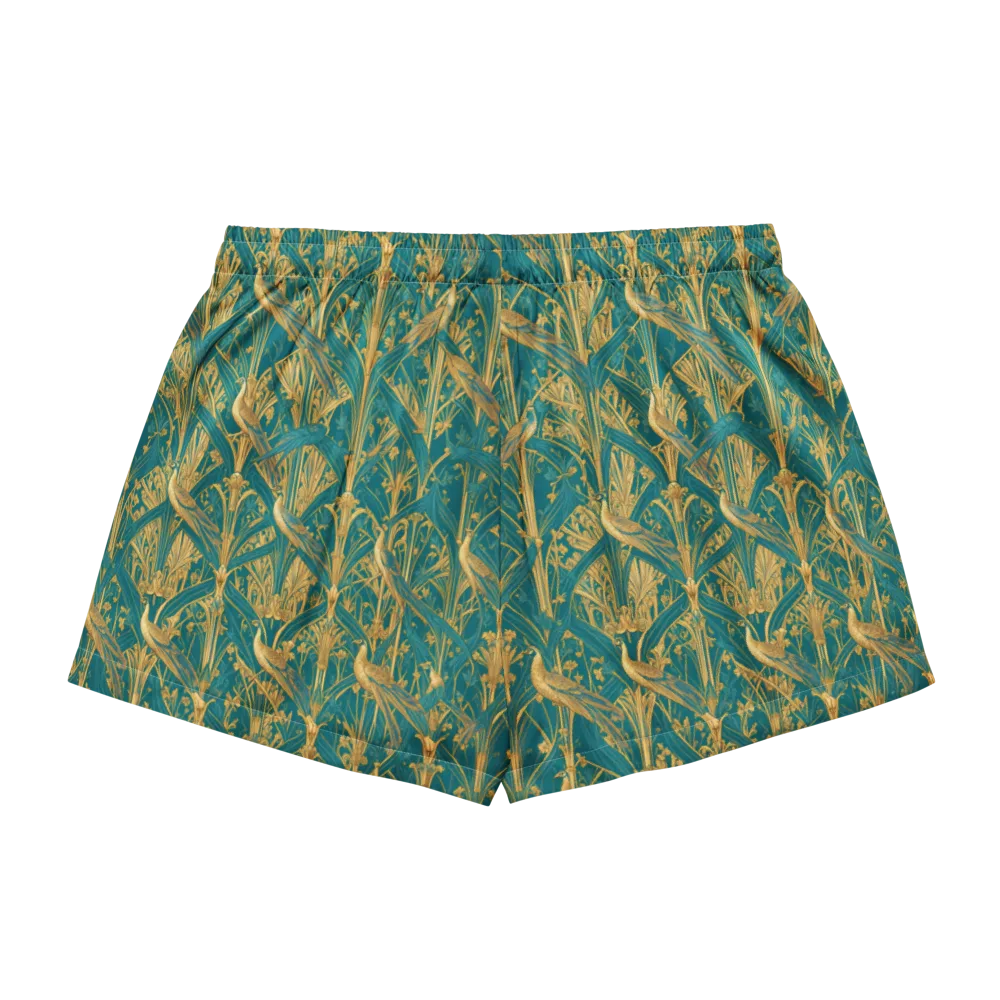 Peacock Arabesque on Women's Pajama Shorts — Back