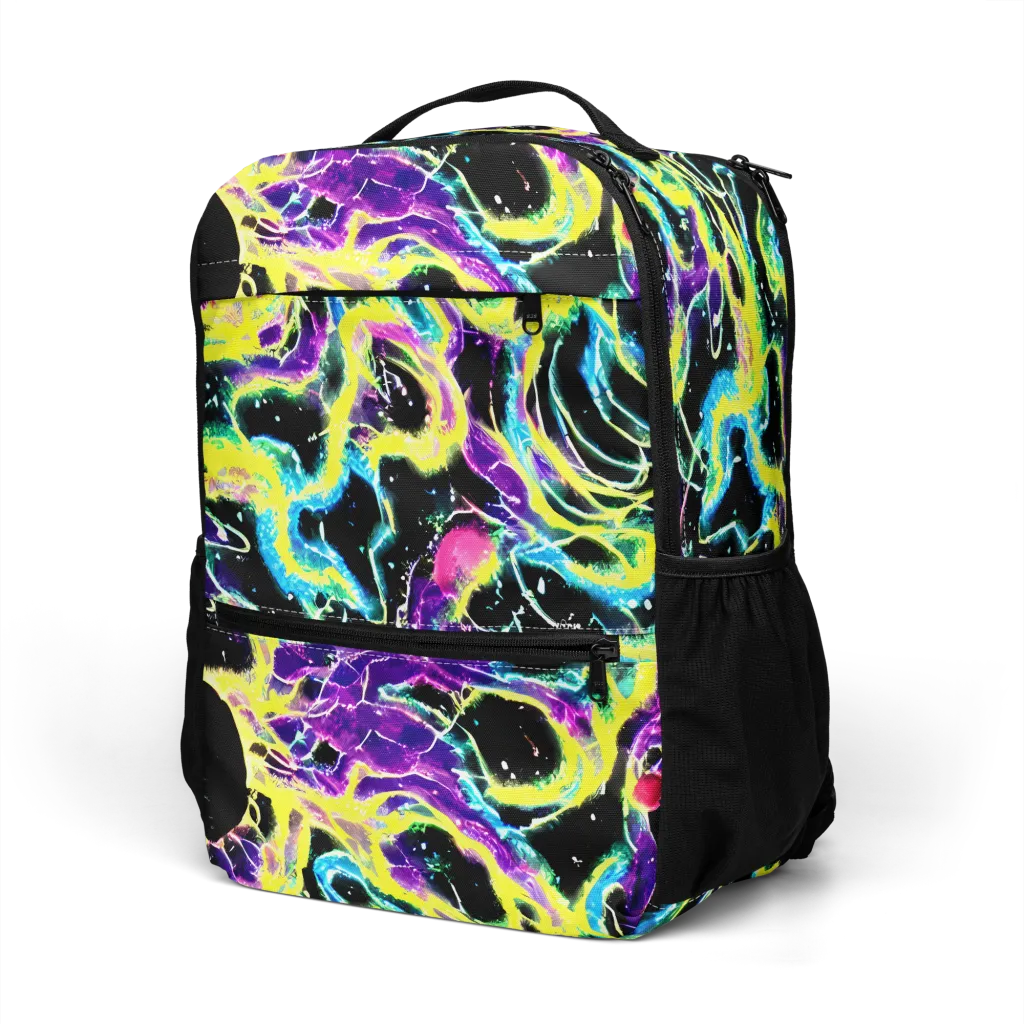 Electroflora on Utility Backpack — Left Front