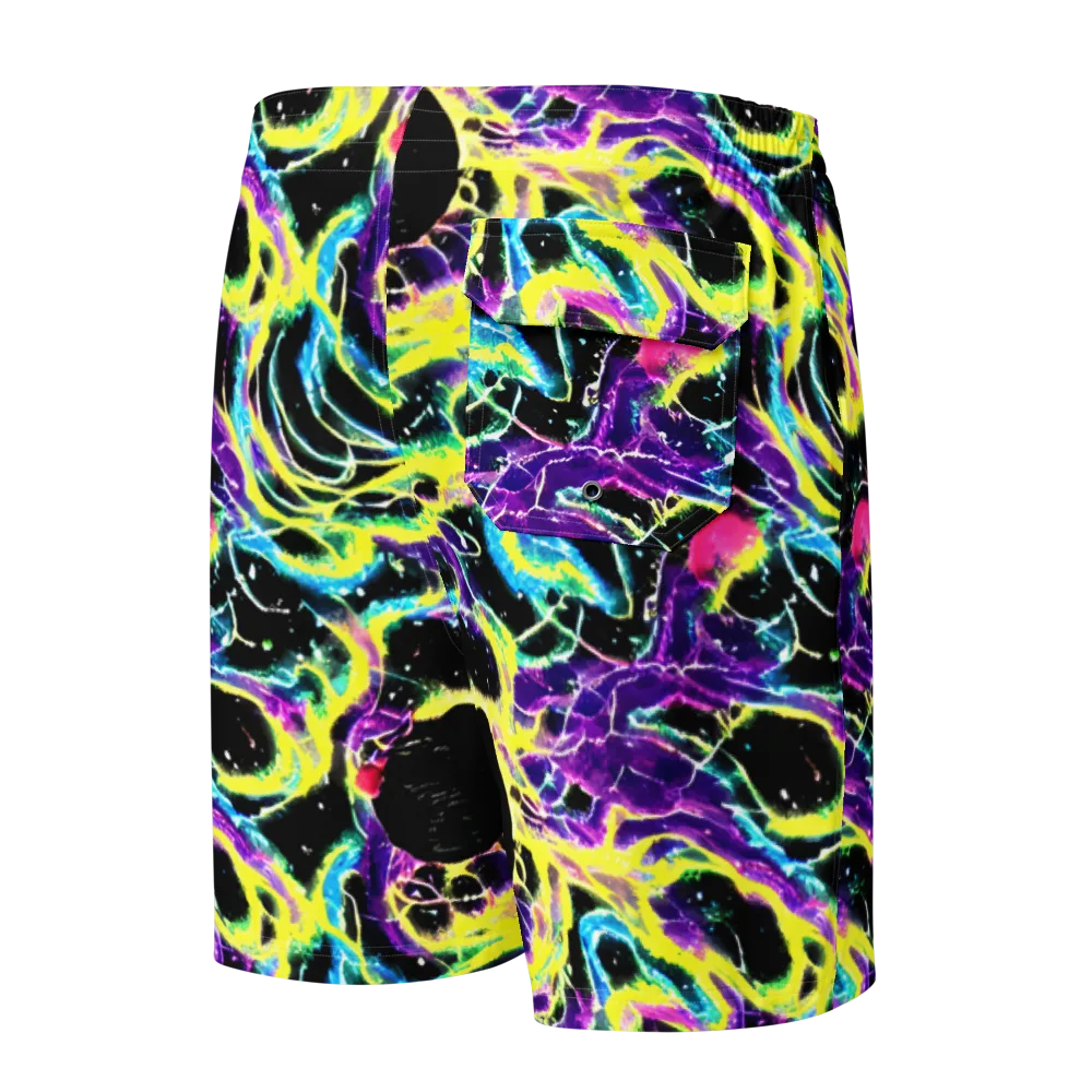 Electroflora on Men's Board Shorts — Back